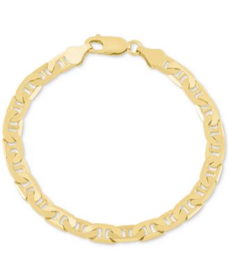 Italian Silver - Polished Mariner Link Chain Bracelet