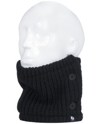 Heat Holders - Clyde Solid Ribbed Side-Button Neck Warmer