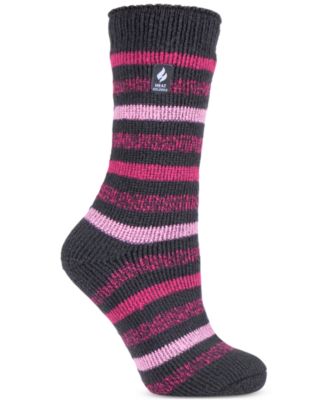 Heat Holders - Women's Rosebud Multi Twist Stripe Crew Socks