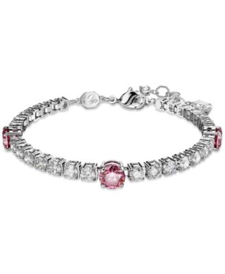 Swarovski - Rhodium-Plated Mixed Crystal Tennis Bracelet