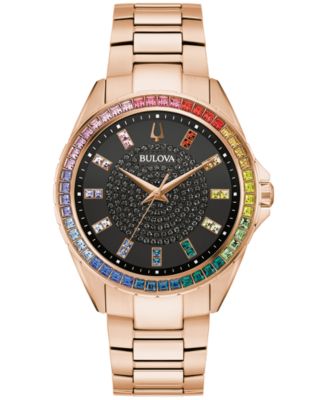 Bulova - Men's Classic Phantom Rose Gold-Tone Stainless Steel Bracelet Watch 40mm