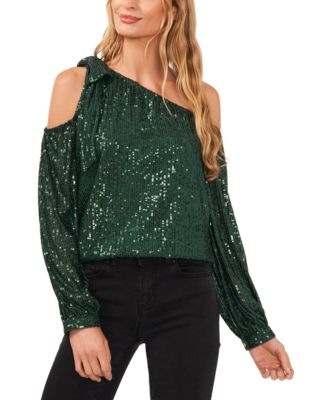 CeCe - Sequin One-Shoulder Top