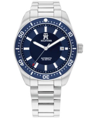 Tommy Hilfiger - Men's Automatic Silver-Tone Stainless Steel Bracelet Watch 40mm, Exclusively Ours