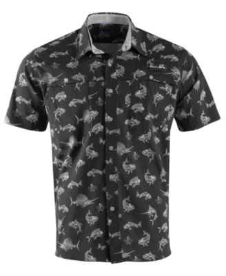 Salt Life - Men's Fish N Bones Short-Sleeve Button-Front Shirt
