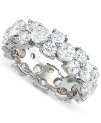 Macy's - Diamond Cluster Eternity Band (5 ct. t.w.) in 14k White Gold
