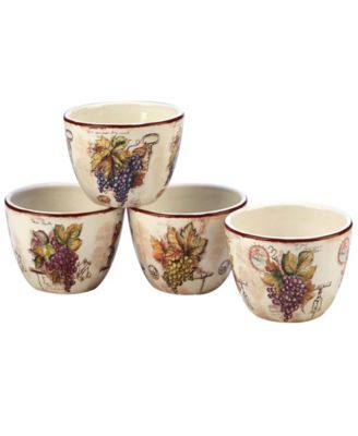 Certified International - Vintners Journal 4-Pc. Tidbit Bowl