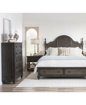 Furniture - Mandeville 3pc Bedroom Set (Louvered King Storage Bed + Drawer Chest + 1-Drawer Nightstand)