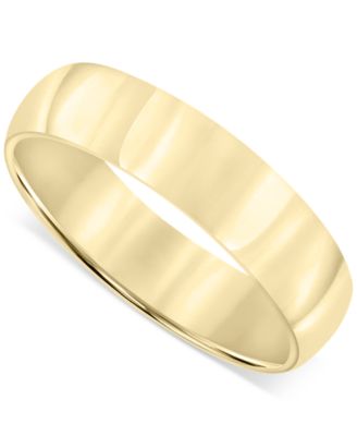 Macy's - Men's Polished Wedding Band in 18k Gold-Plated Sterling Silver (Also in Sterling Silver)