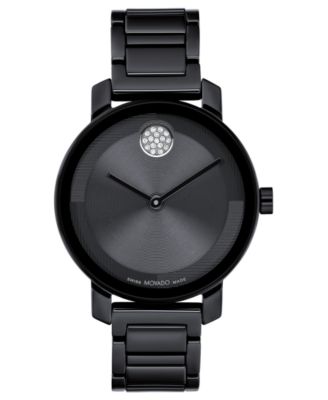 Movado - Women's Swiss Bold Evolution 2.0 Black Ceramic Bracelet Watch 34mm