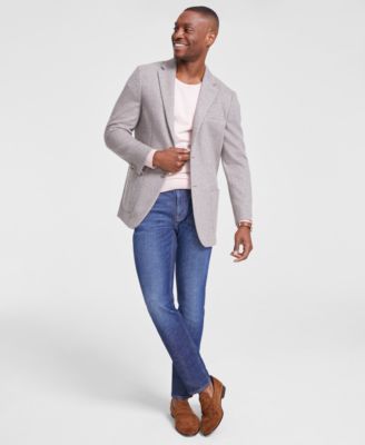 Tommy Hilfiger - Men's Modern-Fit Wool Blend Knit Sport Coat