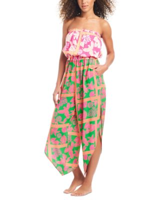 Bar III - Women's Strapless Cover-Up Jumpsuit