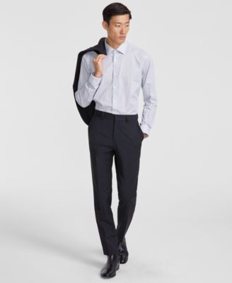 Hugo Boss - Men's Modern-Fit Solid Wool-Blend Suit Trousers