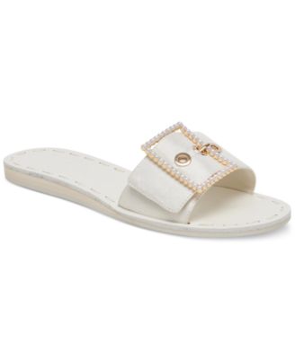 Dolce Vita - Women's Dasa Embellished Buckled Slide Flat Sandals