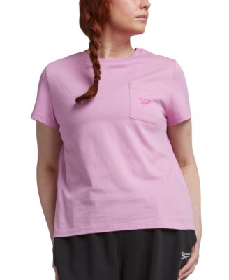 Reebok - Plus Size Identity Crewneck Patch-Pocket T-Shirt