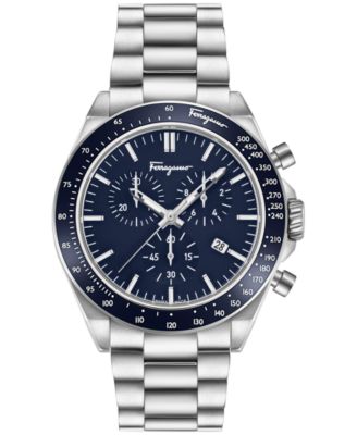 Ferragamo - Men's Swiss Chronograph Urban Stainless Steel Bracelet Watch 43mm