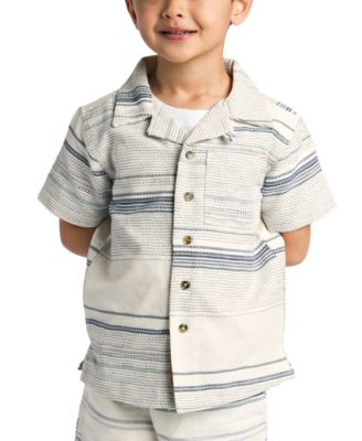 Sovereign Code - Toddler & Little Boys Tour Textured Striped Shirt