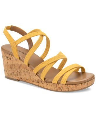 Style & Co - Arloo Strappy Elastic Wedge Sandals