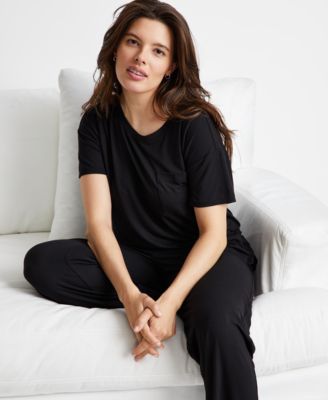 State of Day - Women's 2-Pc. Ribbed Short-Sleeve Pajamas Set