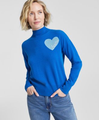 Charter Club - Women's Cashmere Bisou Mock Neck Sweater