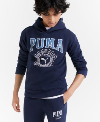 Puma - Big Boys Squad Pack Logo-Print Fleece Hoodie