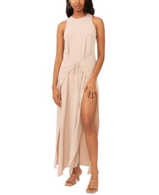 Vince Camuto - Women's Tie-Front Slit Sleeveless Dress