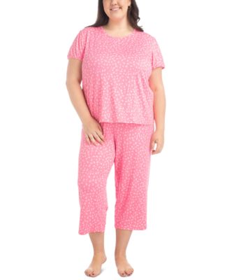 Hanes - Plus Size 2-Pc. Garden Grove Capri Pajamas Set