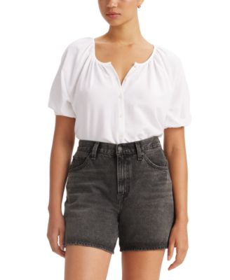 Levi's - Women's Leanne Button-Front Puff-Sleeve Top