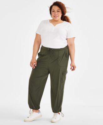 Style & Co - Plus Size Pull-On Utility Pants