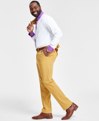 Tayion Collection - Men's Classic-Fit Solid Suit Separate Pants