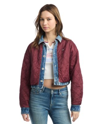 Tommy Jeans - Women's Cotton Quilted Reversible Denim Jacket