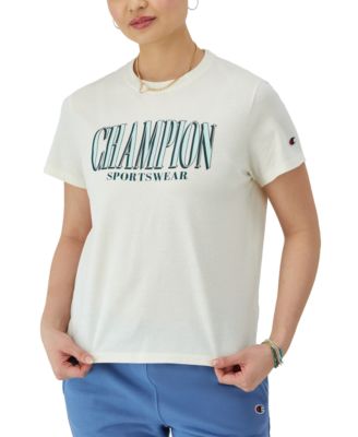 Champion - Women's Classic Cotton Crewneck Logo Short-Sleeve T-Shirt