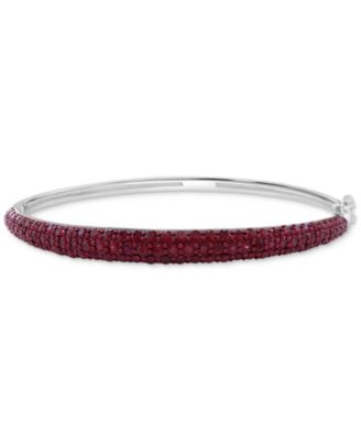 EFFY Collection - Ruby Graduated Bangle Bracelet (5-1/20 ct. t.w.) in Sterling Silver