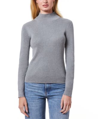 Melissa Paige - Women's Solid Ribbed Mock-Neck Sweater