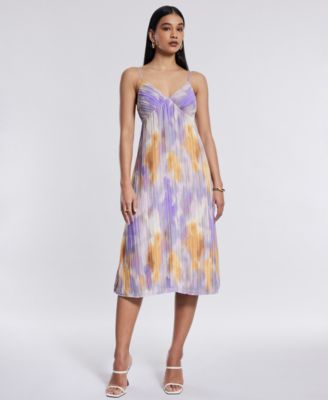 BCBG NEW YORK - Women's Sleeveless Pleated Midi Dress