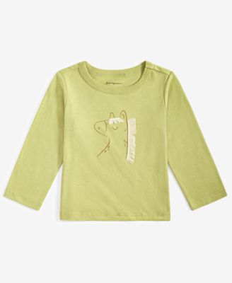 First Impressions - Baby Boys Horse Graphic Long-Sleeve Jersey T-Shirt