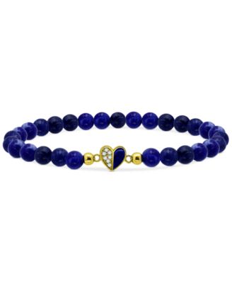 Giani Bernini - Sodalite Bead & Cubic Zirconia Heart Stretch Bracelet