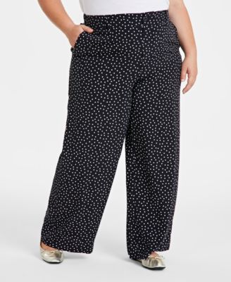 On 34th - Trendy Plus Size Printed Wide-Leg Pants