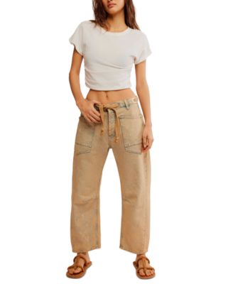 Free People - Women's Moxie Cotton Low-Slung Barrel Jeans