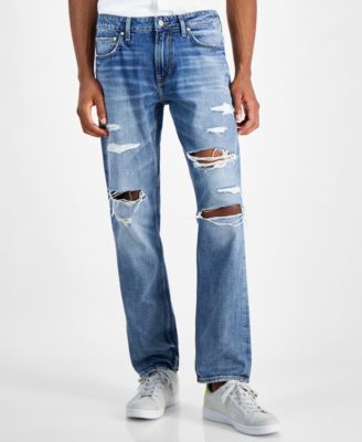 GUESS - Men's Mateo Straight-Leg Destroyed Jeans