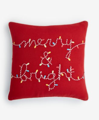 Holiday Lane - Merry & Bright Decorative Pillow, 18" x 18"