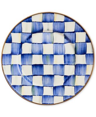 Mackenzie-Childs - Royal Check Enamed Steel Salad/Dessert Plate