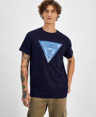 GUESS - Men's Regular-Fit Triangle Logo Patch T-Shirt