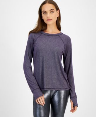 ID Ideology - Women's Metallic Raglan-Sleeve Top