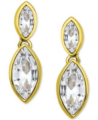 Giani Bernini - Cubic Zirconia Marquise Drop Earrings in 18k Gold-Plated Sterling Silver