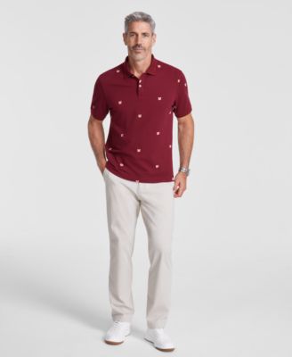 Club Room - Men's Fox Face Short Sleeve Pique Polo Shirt
