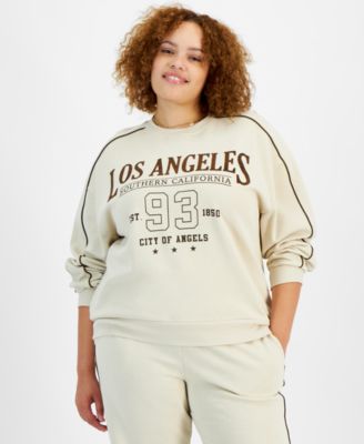 Rebellious One - Trendy Plus Size Los Angeles Fleece Sweatshirt