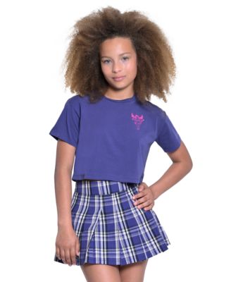 With Jules - Big Girls Cotton Cropped Graphic T-Shirt