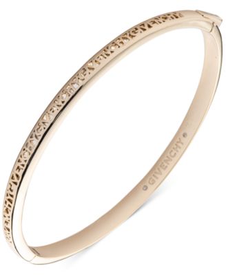 Givenchy - Gold-Tone Openwork Logo Bangle Bracelet