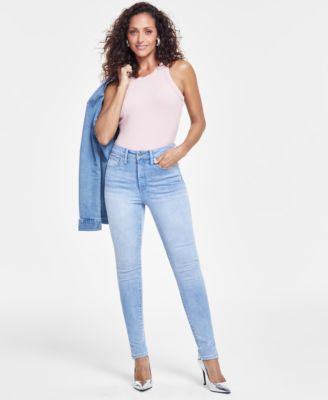 I.N.C. International Concepts - Women's High-Rise Side-Slit Skinny Jeans