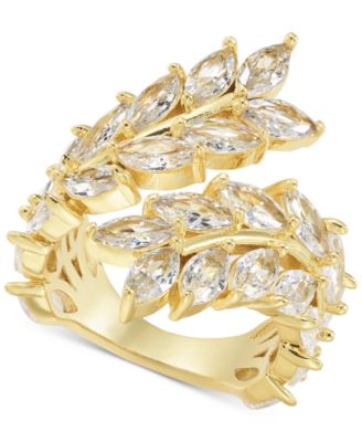 I.N.C. International Concepts - Gold-Tone Crystal Leaf Ring